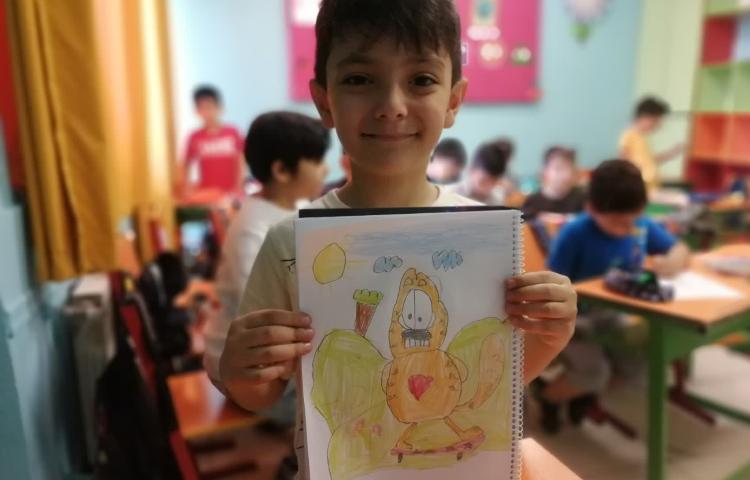 نقاشی شخصیت های کارتونی، آموزش گارفیلد 1