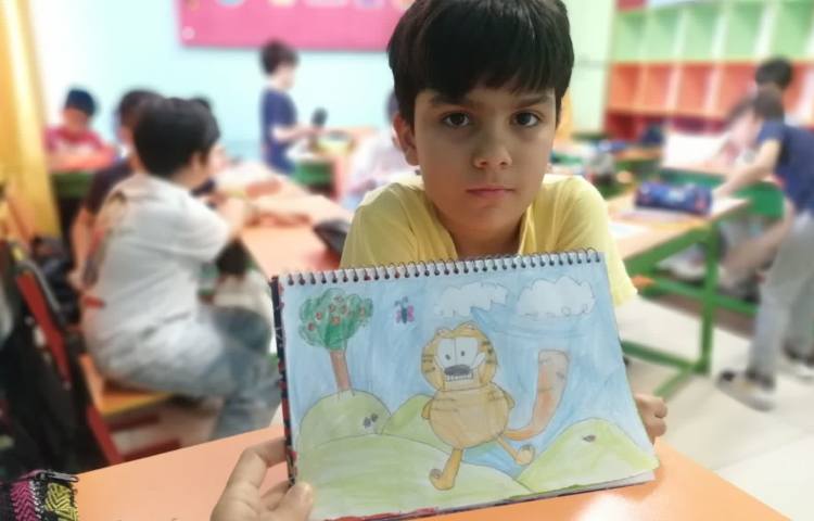 نقاشی شخصیت های کارتونی، آموزش گارفیلد 4