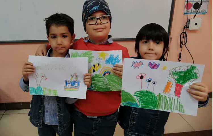 نقاشی طبیعت با مدادشمعی 1