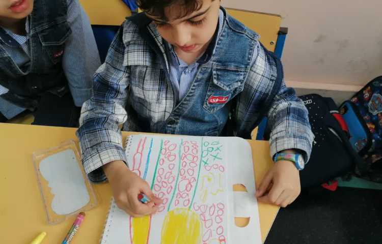 نقاشی طبیعت با مدادشمعی 3