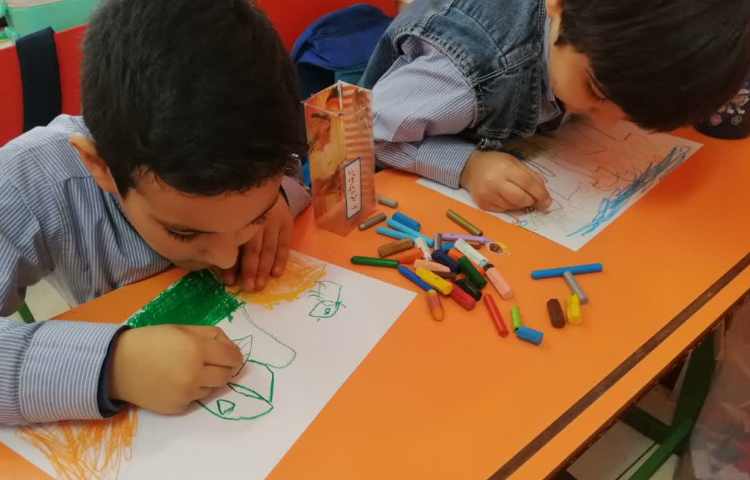 نقاشی طبیعت با مدادشمعی 4