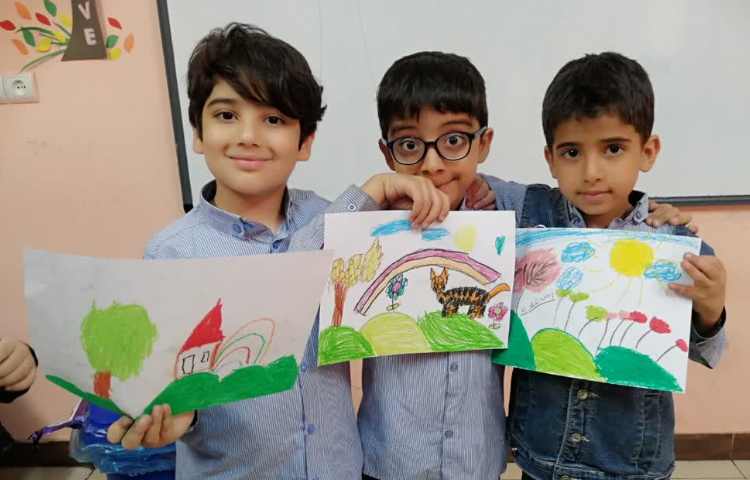 نقاشی طبیعت با مدادشمعی 4