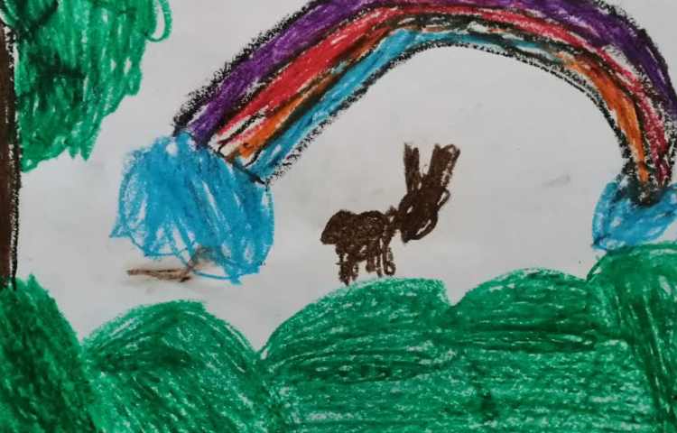 نقاشی طبیعت با مدادشمعی 5