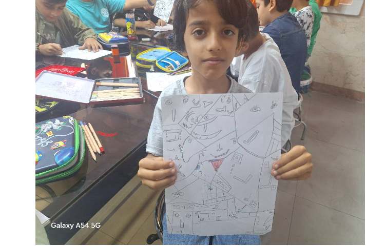 نقاشی طرح کوبیسم پایه چهارم 12