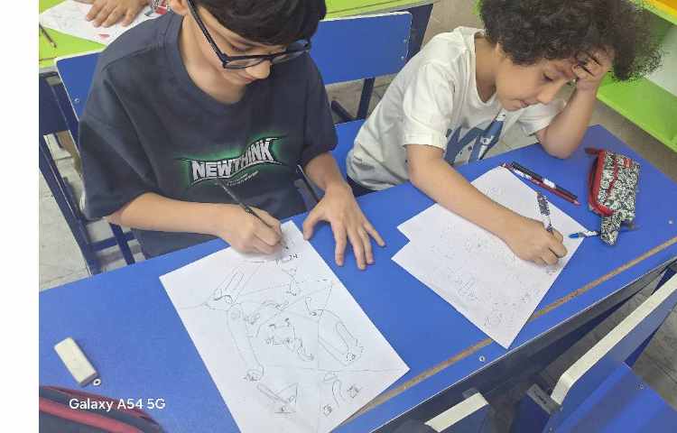 نقاشی طرح کوبیسم پایه چهارم 4