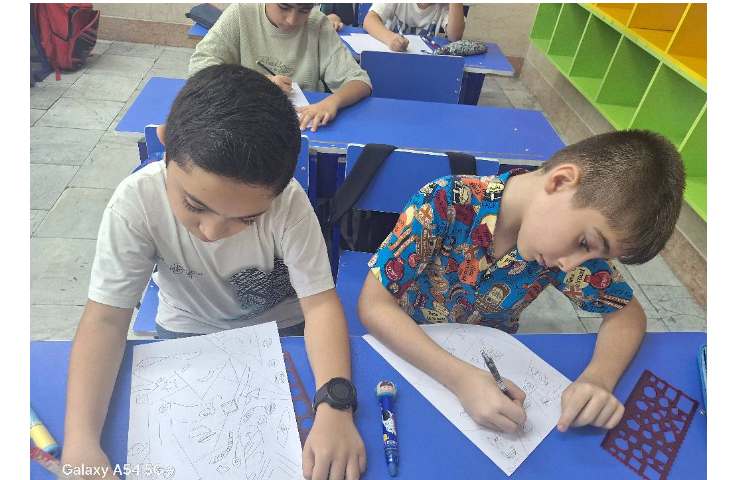 نقاشی طرح کوبیسم پایه چهارم 5