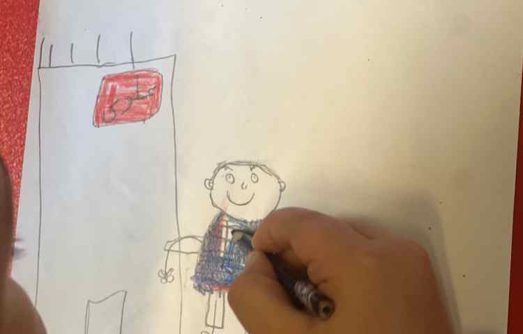 نقاشی فضای کلاس ودوستان خود 1