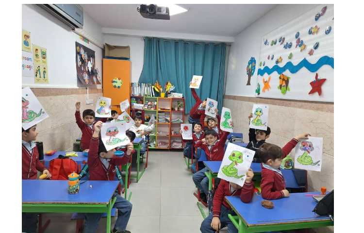 نقاشی مار پیش دبستان خانم محتوی 1