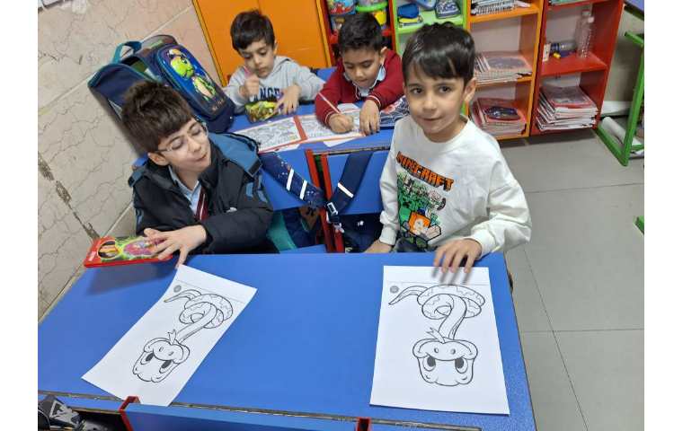 نقاشی مار پیش دبستان خانم محتوی 6