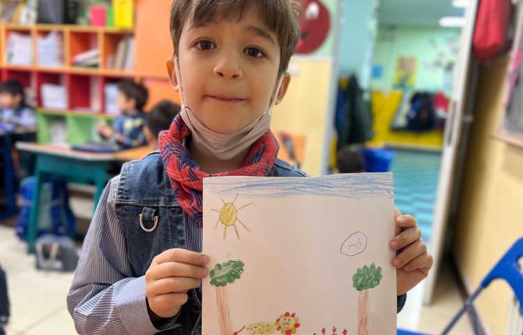 نقاشی منظره با مدادرنگی 13