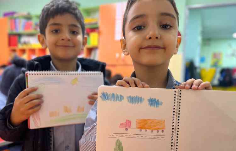 نقاشی منظره با مدادرنگی 17