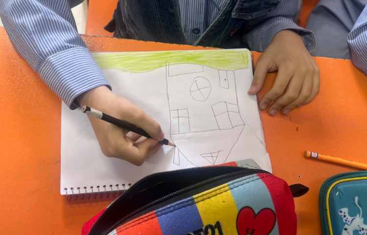 نقاشی منظره با مدادرنگی 18