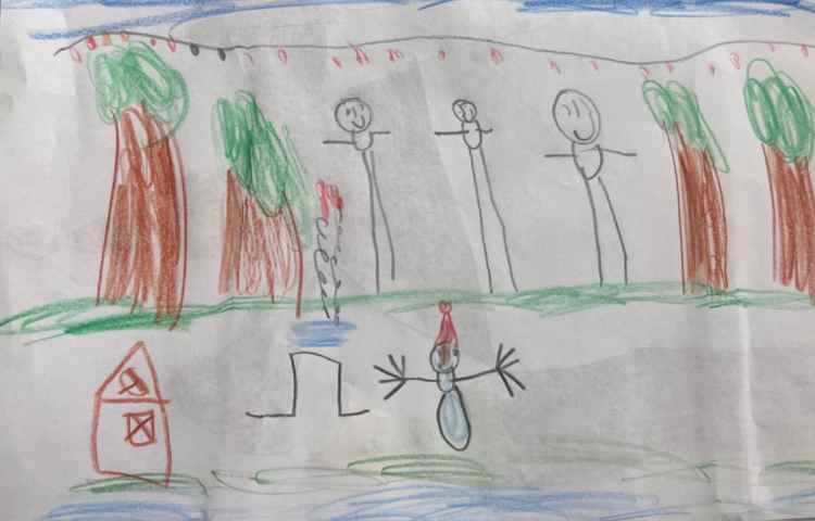 نقاشی منظره با مدادرنگی 19