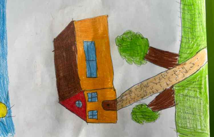 نقاشی منظره با مدادرنگی 21