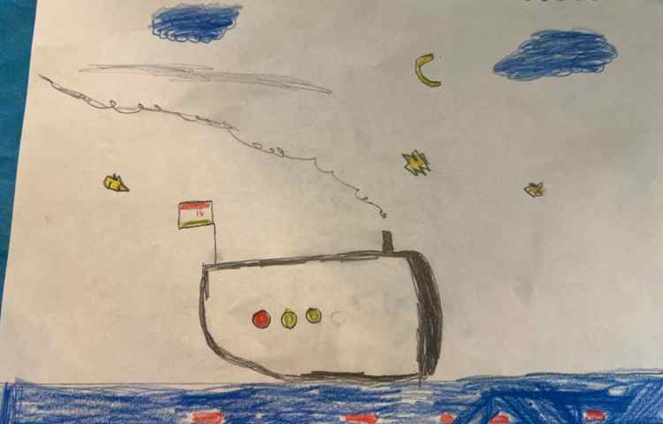 نقاشی منظره با مدادرنگی 23