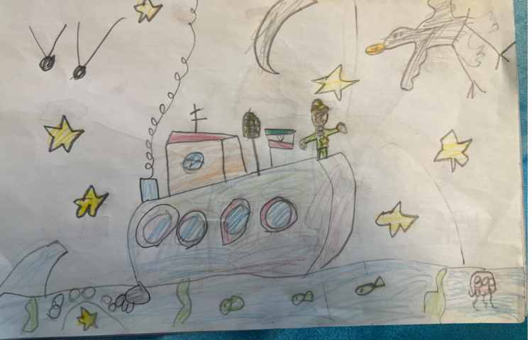 نقاشی منظره با مدادرنگی 24