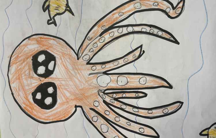 نقاشی منظره با مدادرنگی 4