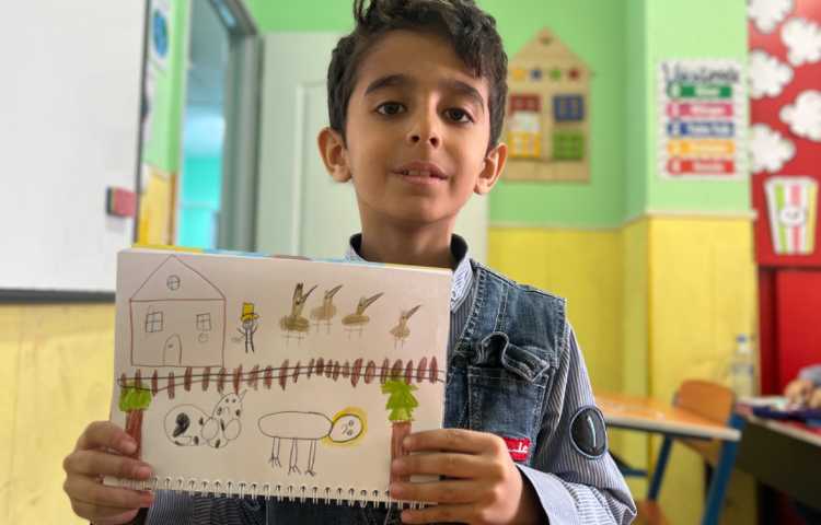 نقاشی منظره با مدادرنگی 8