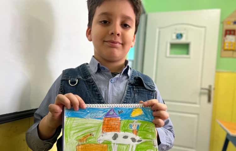 نقاشی منظره با مدادرنگی 9