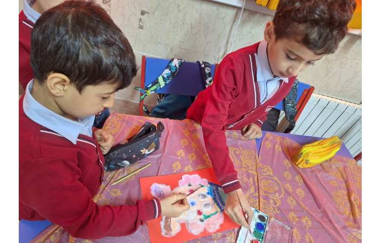 نقاشی نمکی پایه دوم ،طرح دلقک 2