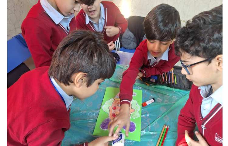 نقاشی نمکی پایه دوم ،طرح دلقک 3