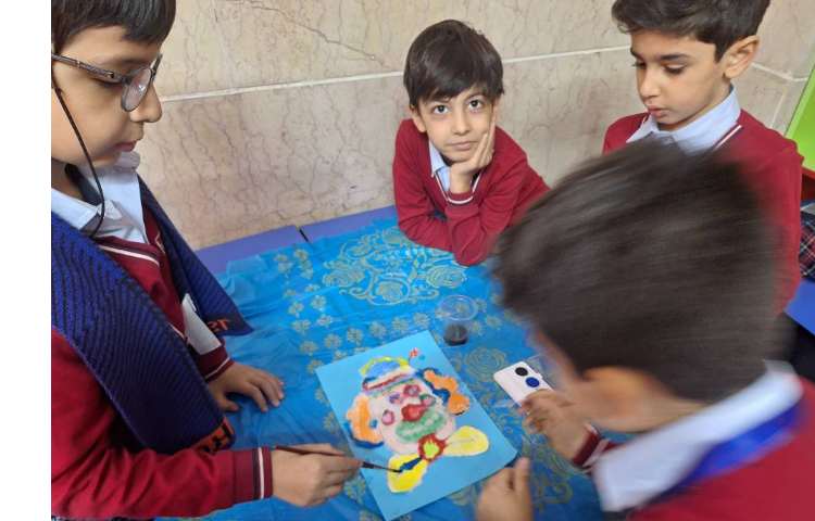 نقاشی نمکی پایه دوم ،طرح دلقک 4