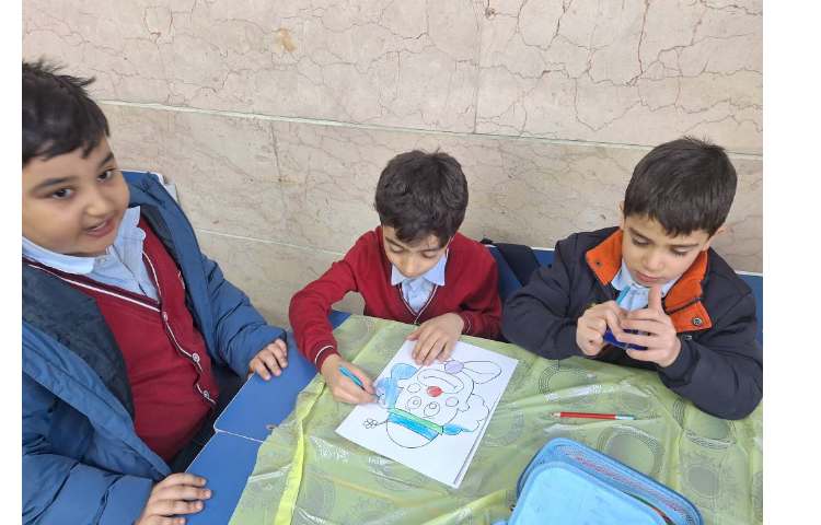 نقاشی نمکی پایه دوم ،طرح دلقک 5