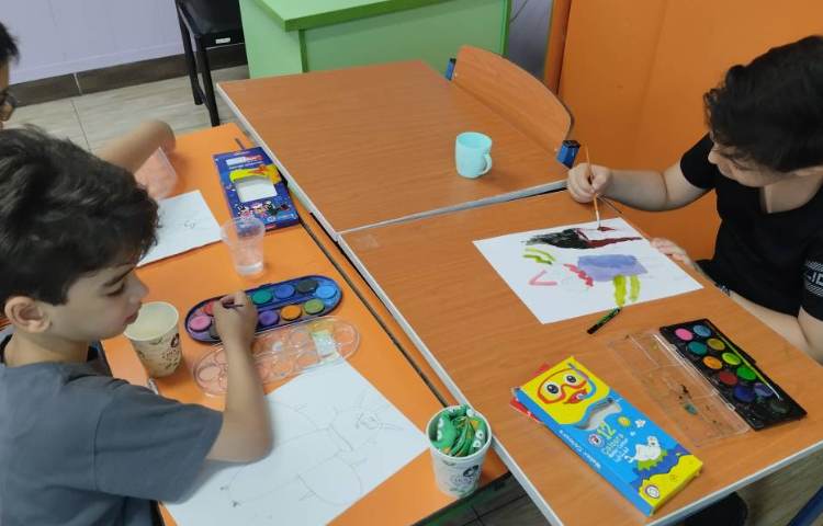 نقاشی هیولا با آبرنگ 1