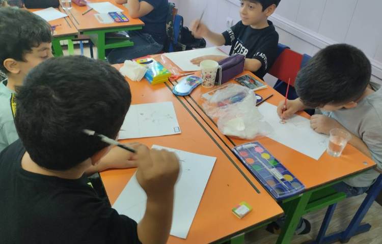 نقاشی هیولا با آبرنگ 2