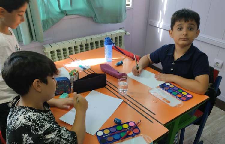 نقاشی هیولا با آبرنگ