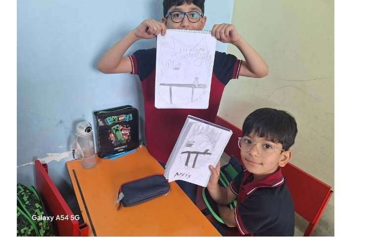 نقاشی گربه روی نرده پایه سوم 3 2