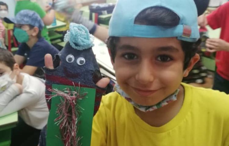 نمایش خلاق و کاردستی عروسک با جوارب 7