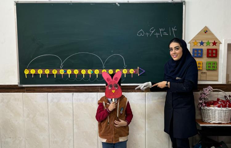 نمونه سوال ریاضی (جمع و تفریق با محور) 2