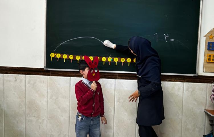 نمونه سوال ریاضی (جمع و تفریق با محور) 3