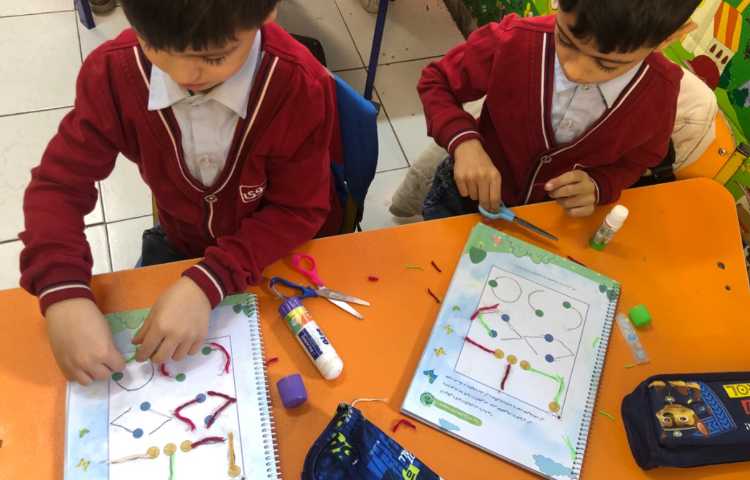 نوشتاری:چسباندن کاموا روی انواع خطوط 4