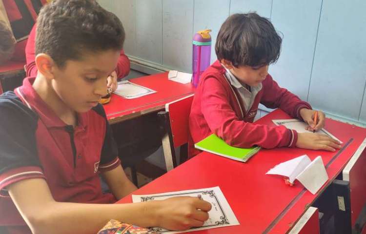 نوشتن دلنوشته توسط پایه سوم به مناسبت میلاد امام رضا (ع) 7