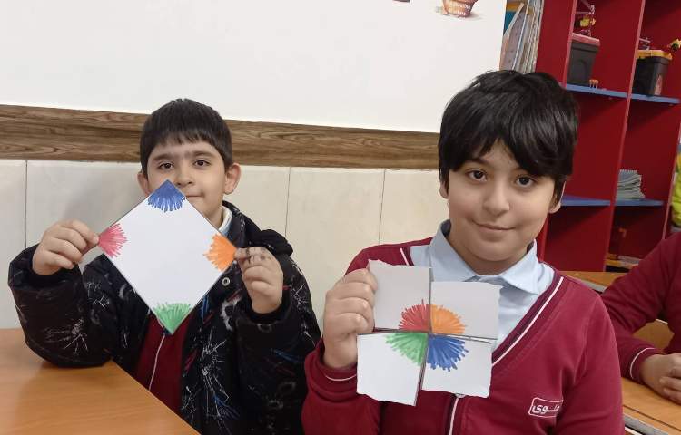 نیمساز و مجموع زاویه‌های چهار ضلعی 6