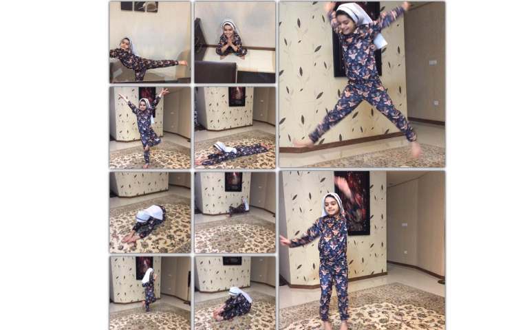 هفته ملی علوم.....دختر گلم پانیسا رفیعی ،در حال انجام تمرینات ورزشی (زنگ پرش و جهش)