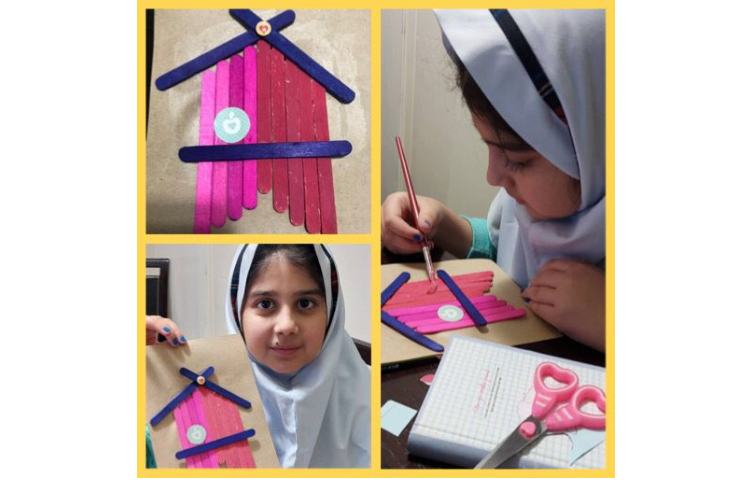 هفته ملی علوم کلاس چوب بستنی جادویی، کاردستی زیبای دختر خوبم نیکی نورانی