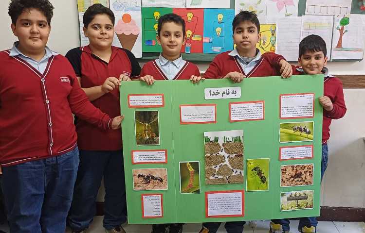 هفته ی ملی علوم- تکمیل پوستر چهار گروه 5