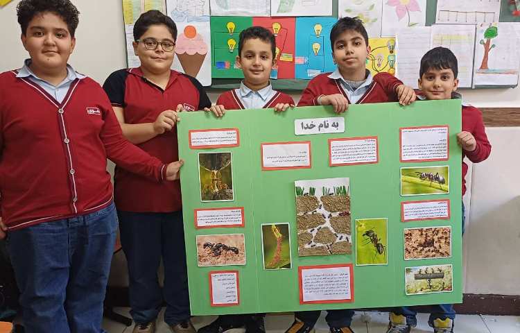 هفته ی ملی علوم- تکمیل پوستر چهار گروه 6