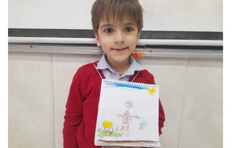 هنر - آشنایی با اجزای چهره و جزییات هر چه اجزا بیشتر و درست تر هوش بصری کودک 2