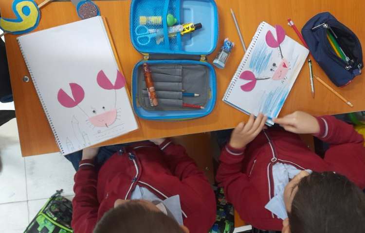 هنر -آموزش کلاژ و ایجاد اشکال ساده با کاغذ رنگی 2