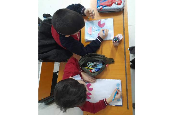 هنر -آموزش کلاژ و ایجاد اشکال ساده با کاغذ رنگی 3