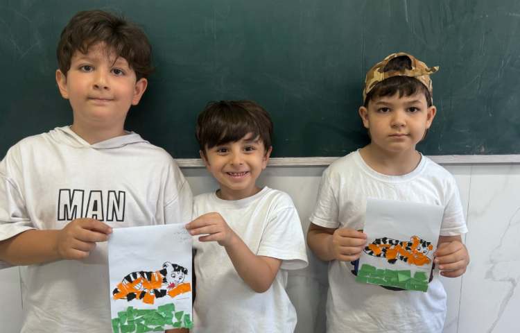هنر - ساخت کلاژ حیوانات به صورت گروهی 4