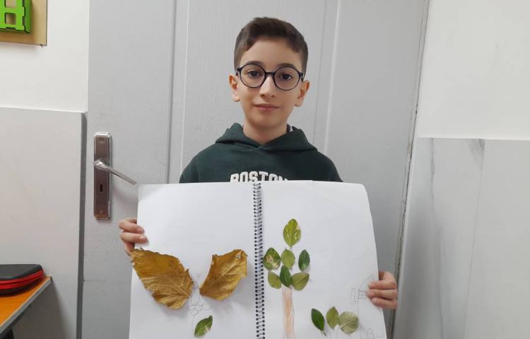 هنر- طراحی کاراکتر و کولاژ با استفاده از برگ 3