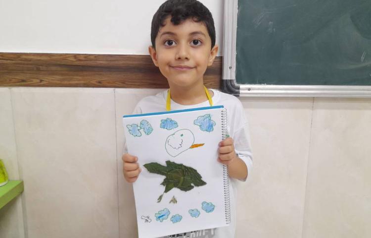 هنر - نقاشی با برگ 1