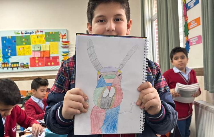 هنر- نقاشی خرگوش با پترن های مختلف 2