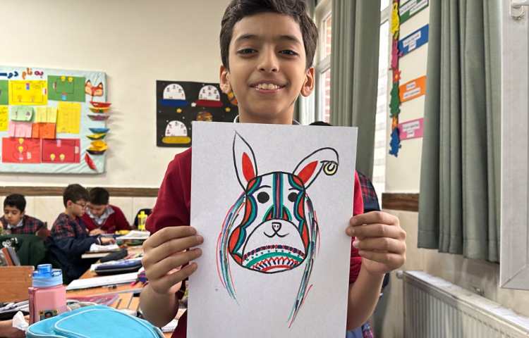 هنر- نقاشی خرگوش با پترن های مختلف 3