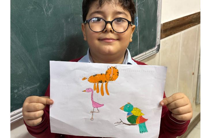 هنر - نقاشی طاووس و ببر 1